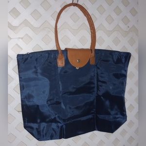 Blue Foldable Tote Bag